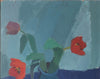 Mid Century Original Still Life Oil Painting of Tulips From Sweden