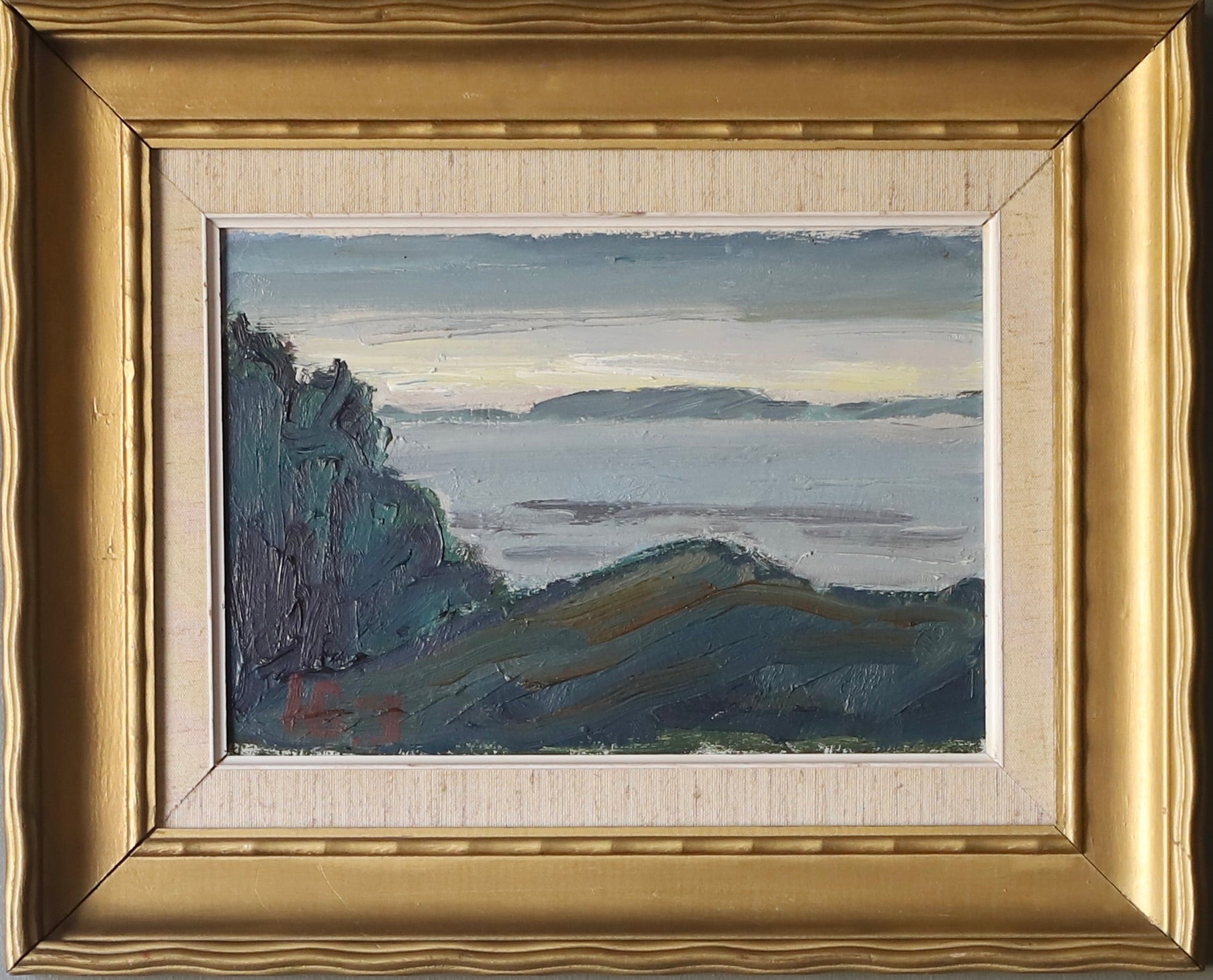 Vintage Art Room Mid Century Original Seascape from Sweden