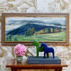 Vintage Art Room Original Landscape Oil Painting from Sweden