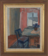 Mid Century Interior Oil Painting From Sweden