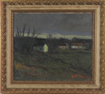 Mid Century Vintage Farmhouse Painting From Sweden by Sjöberg