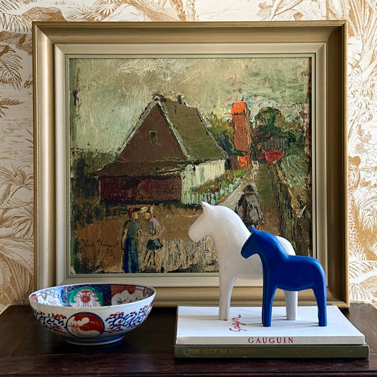 Swedish Vintage Oil Painting From Sweden By E Brandt 1953