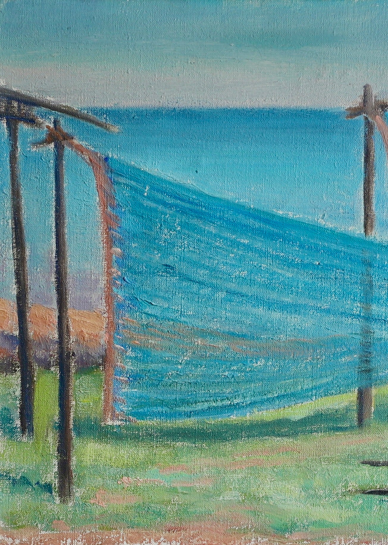 Oil Painting Vintage Mid Century From Sweden By Hellsing 1964