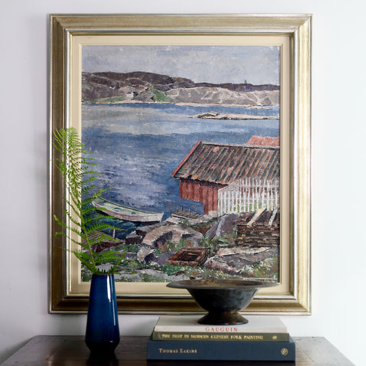 Mid Century Seascape Oil Painting By T Torstensson From Sweden