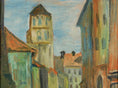Load image into Gallery viewer, Mid Century Original Cityscape Oil Painting From Sweden 1965
