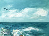 Vintage Mid Century Seascape Oil Painting From Sweden by L Herder