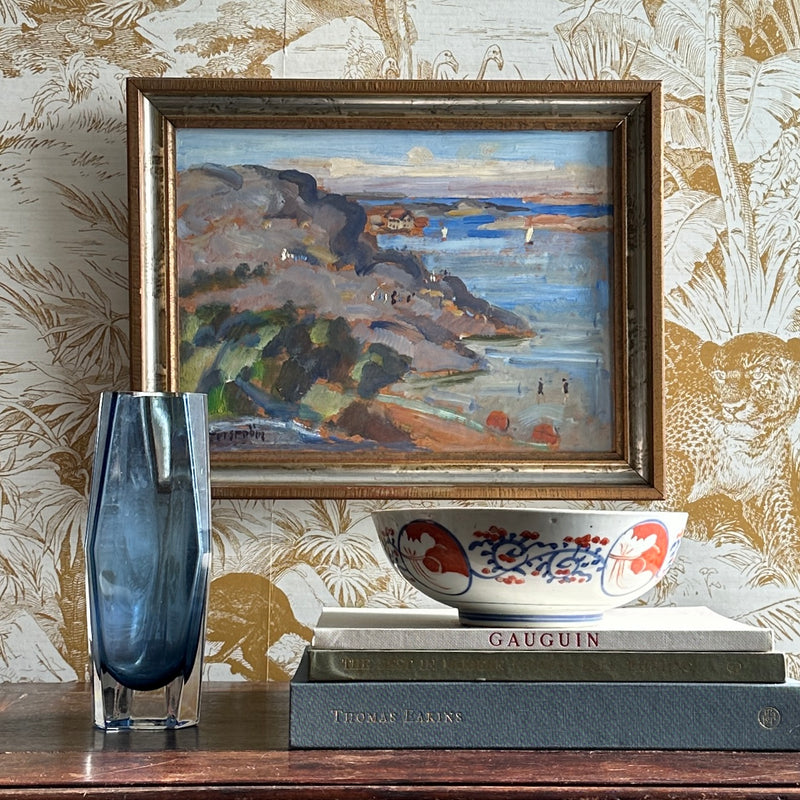 Vintage Coastal Painting from Sweden