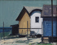 Load image into Gallery viewer, Original Coastal Oil Painting Vintage Mid Century Sweden
