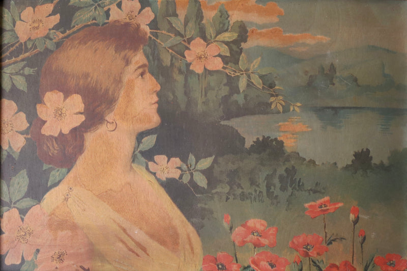 Art Nouveau Original Painting From Sweden