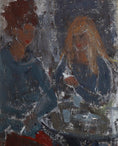 Load image into Gallery viewer, Vintage Art Room Cafe Oil Painting from Sweden
