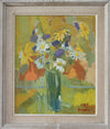 Vintage Mid Century Still Life Oil Painting By Grandin Sweden