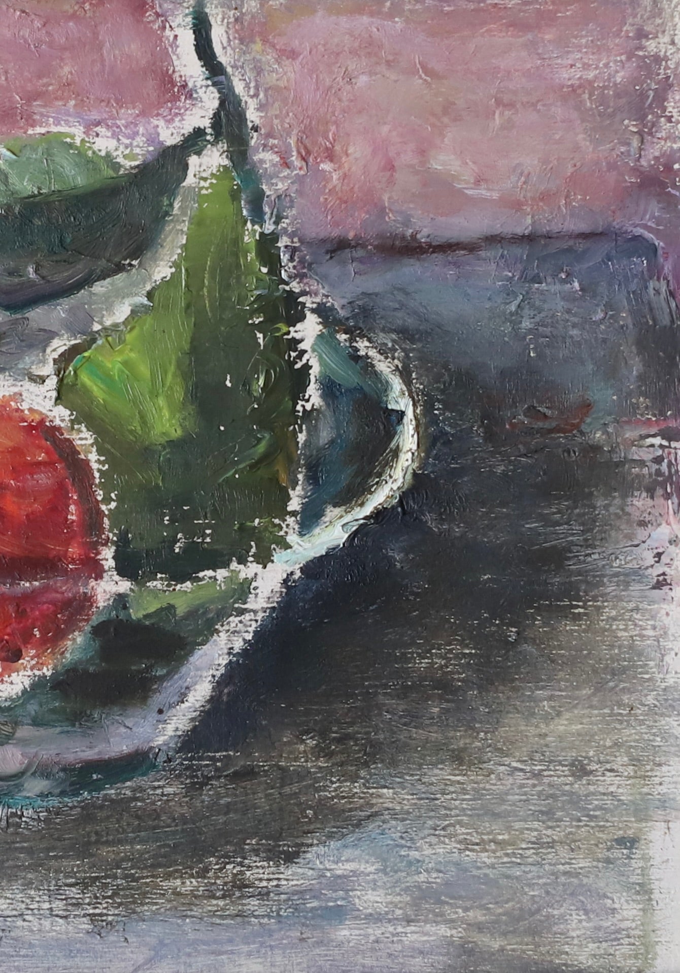 Vintage Mid Century Still Life of Fruit Oil Painting From Sweden
