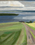 Load image into Gallery viewer, Vintage Art Mid Century Coastal Oil Painting from Sweden
