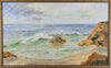 Vintage Mid Century Seascape Oil Painting From Sweden 1977