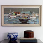 Mid Century Original Oil Painting From Sweden by K Christensen