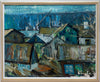 Mid Century Original Oil Painting From Sweden by K Christensen