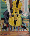 Vintage Figurative Oil Painting of a Musician from Sweden