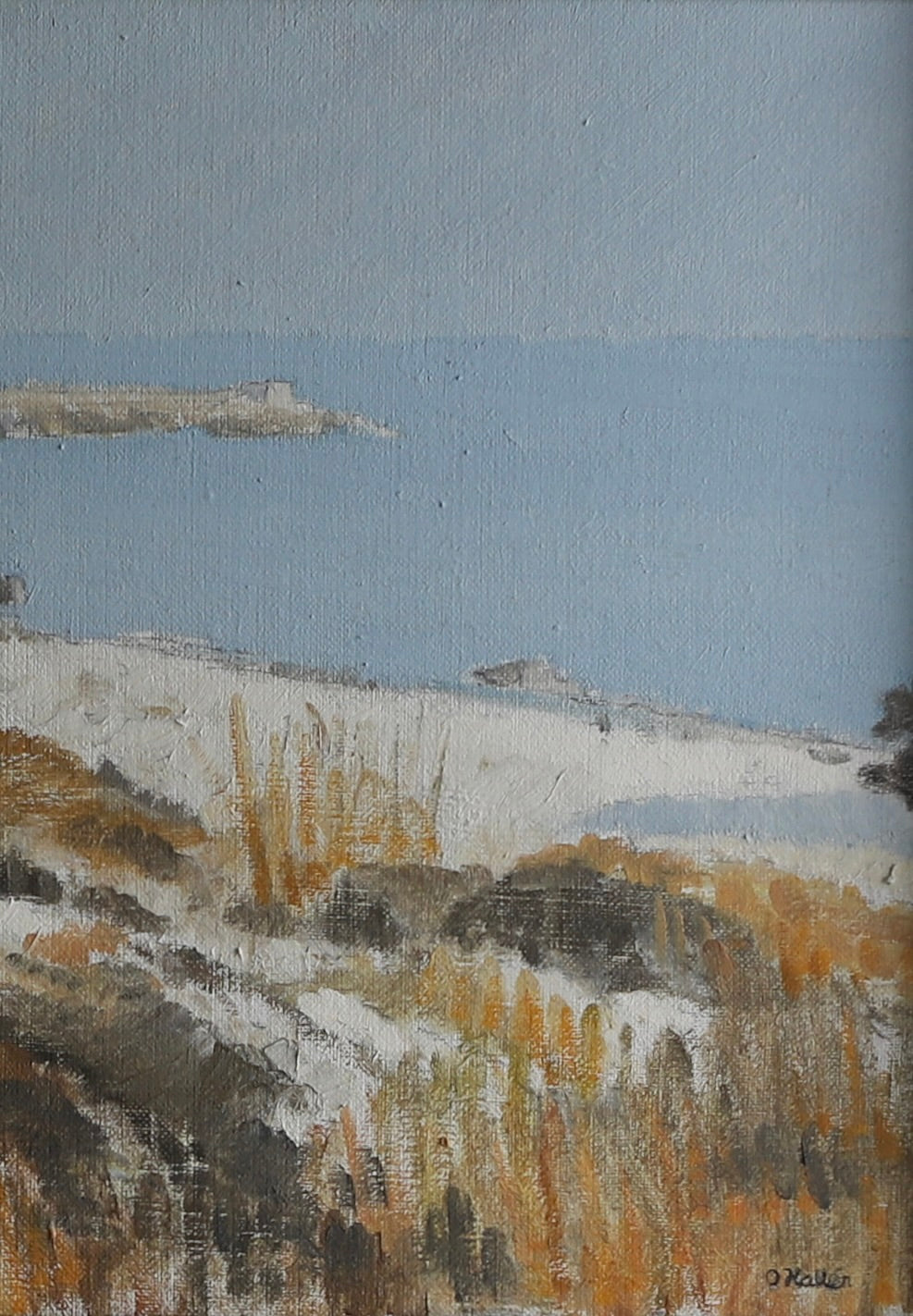Vintage Original Oil Painting By O Hallén Sweden