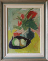 Mid Century Original Still Life Oil Painting From Sweden