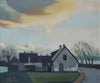 Vintage Art Mid Century Farmhouse Oil Painting From Sweden