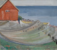 Load image into Gallery viewer, Original Oil Painting Vintage Mid Century From Sweden by V Sjöholm
