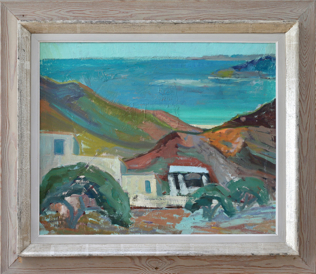 Mid Century Vintage Art Seascape Oil Painting Sweden