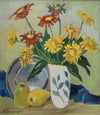 Mid Century Floral Still Life from Sweden 1944