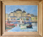 Large Mid Century Original Oil Painting From Sweden By H Cardell 1950