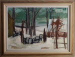 Mid Century Original Winterscape Oil Painting From Sweden