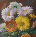 Swedish Vintage Art Floral Oil Painting