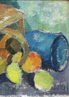 Mid Century Vintage Art Still Life Oil Painting From Sweden