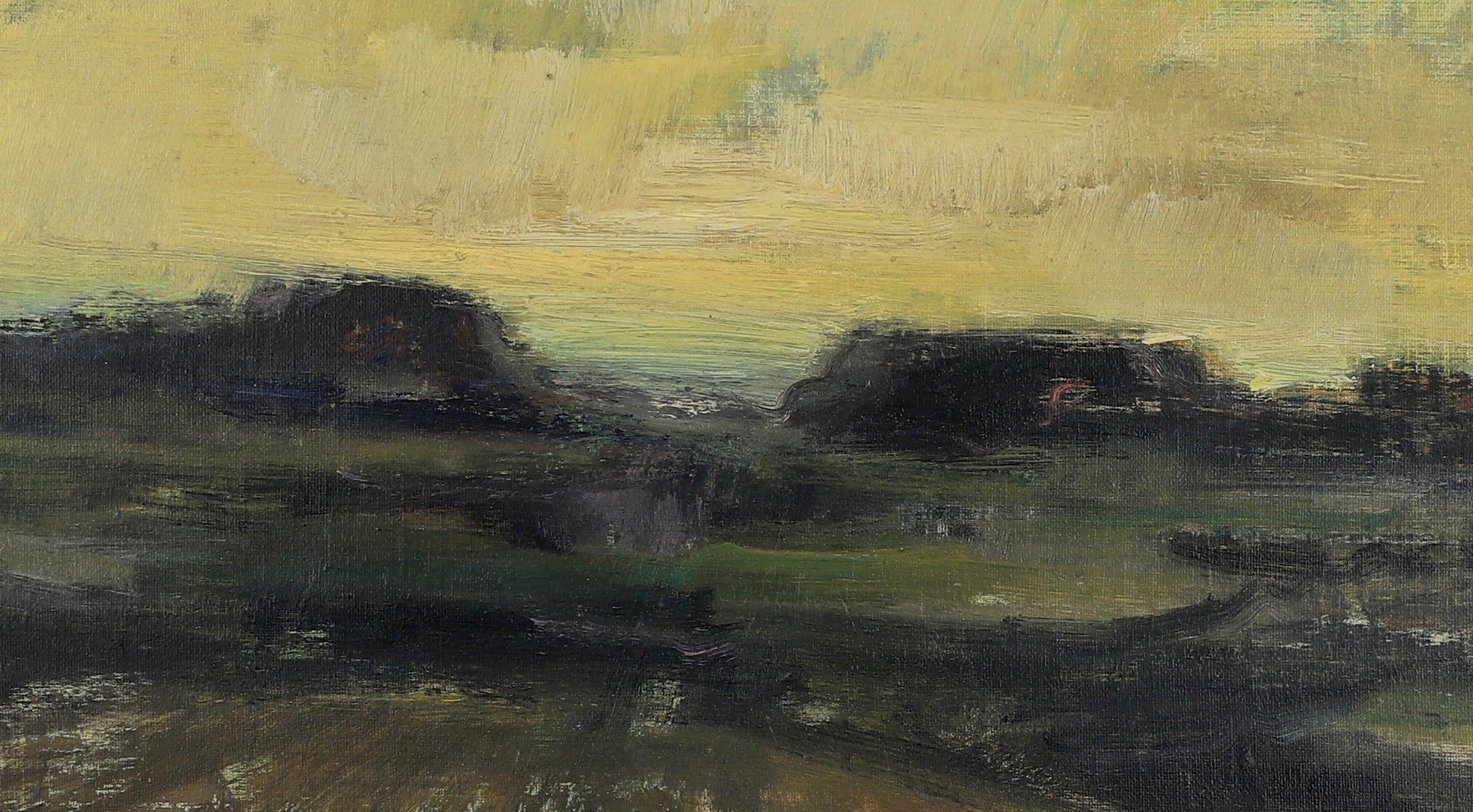 Vintage Art Original Landscape Oil Painting From Sweden H Cardell