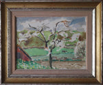 Mid Century Original Landscape Oil Painting From Sweden by A Björkman 1945