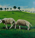 Load image into Gallery viewer, Vintage Art Room Original Oil Painting of Cows From Sweden
