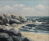 Vintage Coastal Painting by from Sweden by Lindström