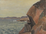 Vintage Art Room Coastal Painting from Sweden