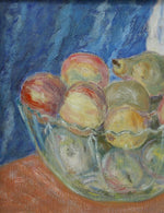 Vintage Mid Century Still Life of Fruit Oil Painting From Sweden