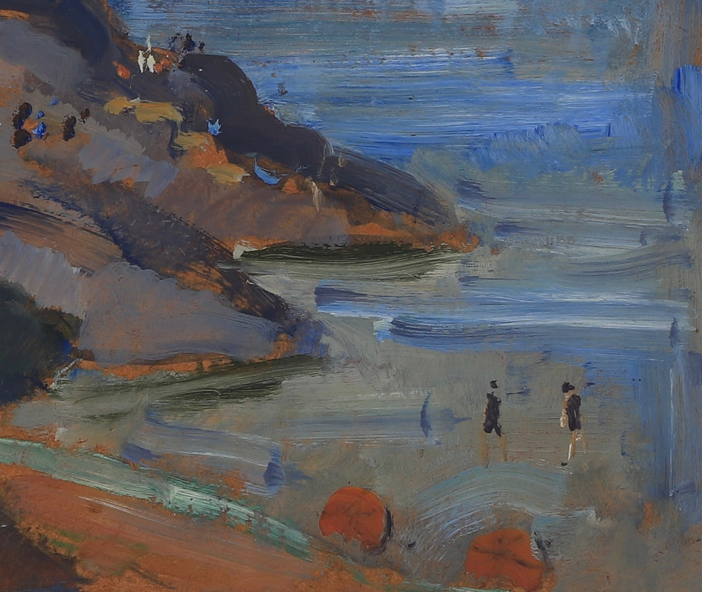 Vintage Coastal Painting from Sweden