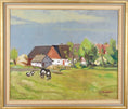 Load image into Gallery viewer, Vintage Art Original Oil Painting of Horses From Sweden
