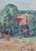 Load image into Gallery viewer, Vintage Art Mid Century Coastal Oil Painting by from Sweden
