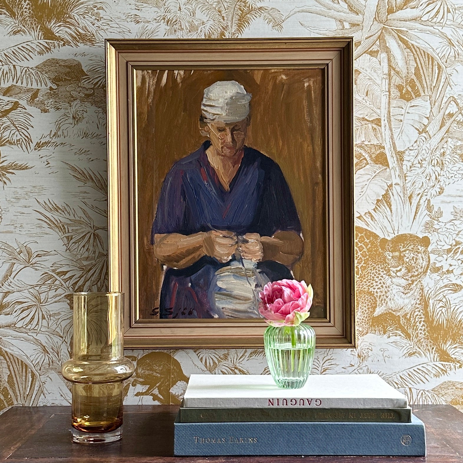 Vintage Art Room Mid Century Portrait Sweden