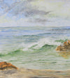 Vintage Mid Century Seascape Oil Painting From Sweden 1977