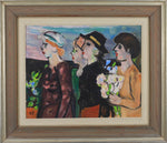 Swedish Vintage Figurative Oil Painting From Sweden
