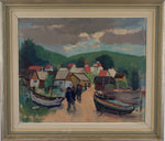 Mid Century Vintage Oil Painting From Sweden by Hamborn