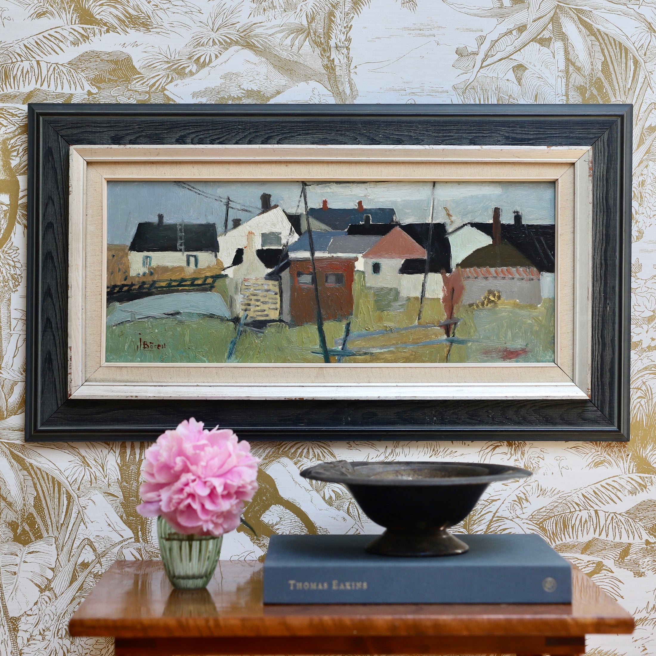 Vintage Oil Painting From Sweden by J Bören