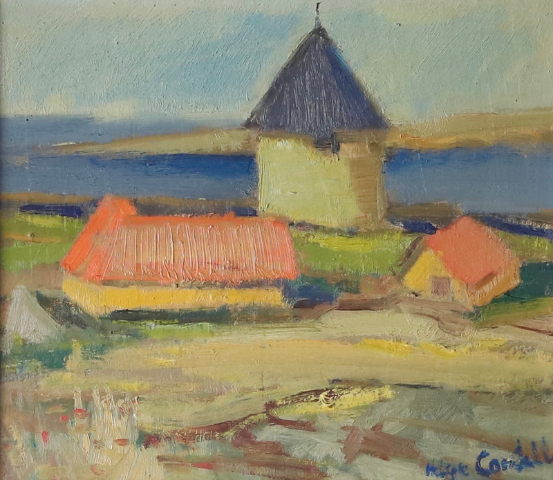 Mid Century Vintage Oil Painting From Sweden By H Cardell 1950