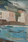Load image into Gallery viewer, Vintage Art Mid Century Coastal Oil Painting from Sweden
