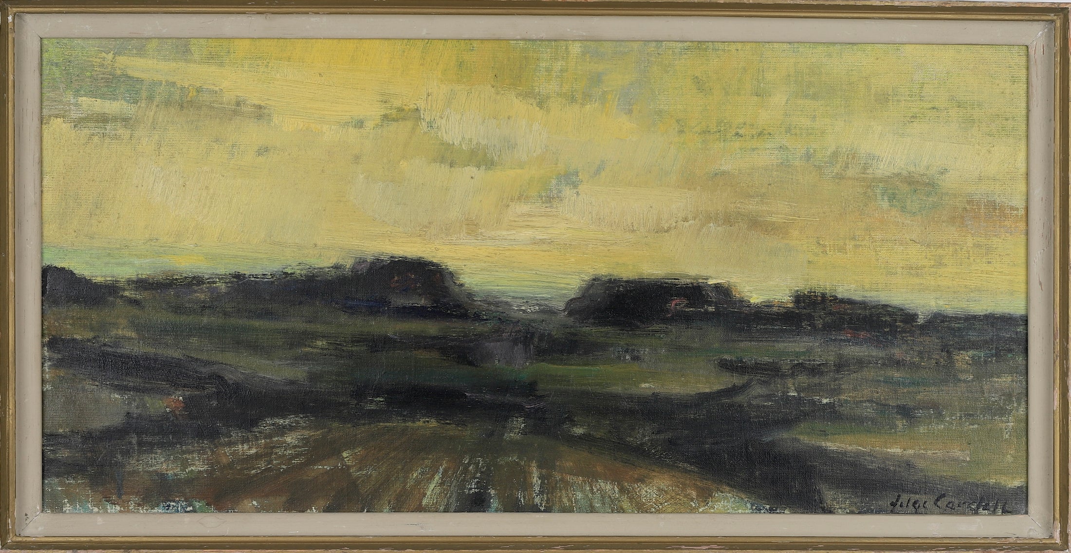 Vintage Art Original Landscape Oil Painting From Sweden H Cardell