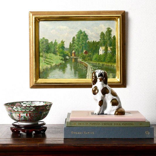 Vintage Art Original Landscape Oil Painting From Sweden