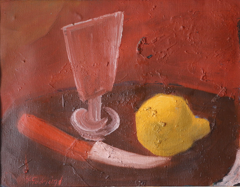 Vintage Mid Century Still Life Oil Painting From Sweden